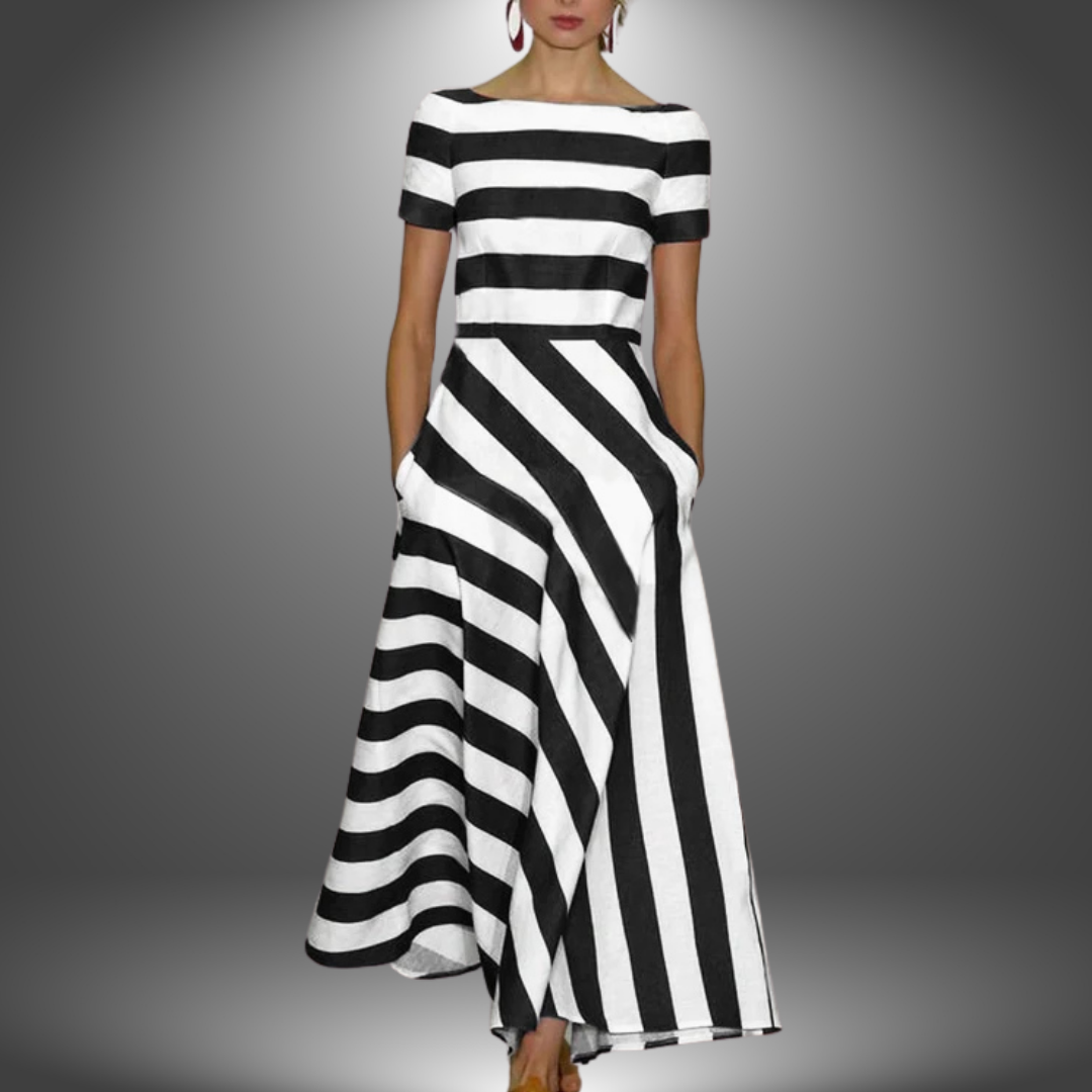 W&N™ | Striped A-Line Maxi Dress