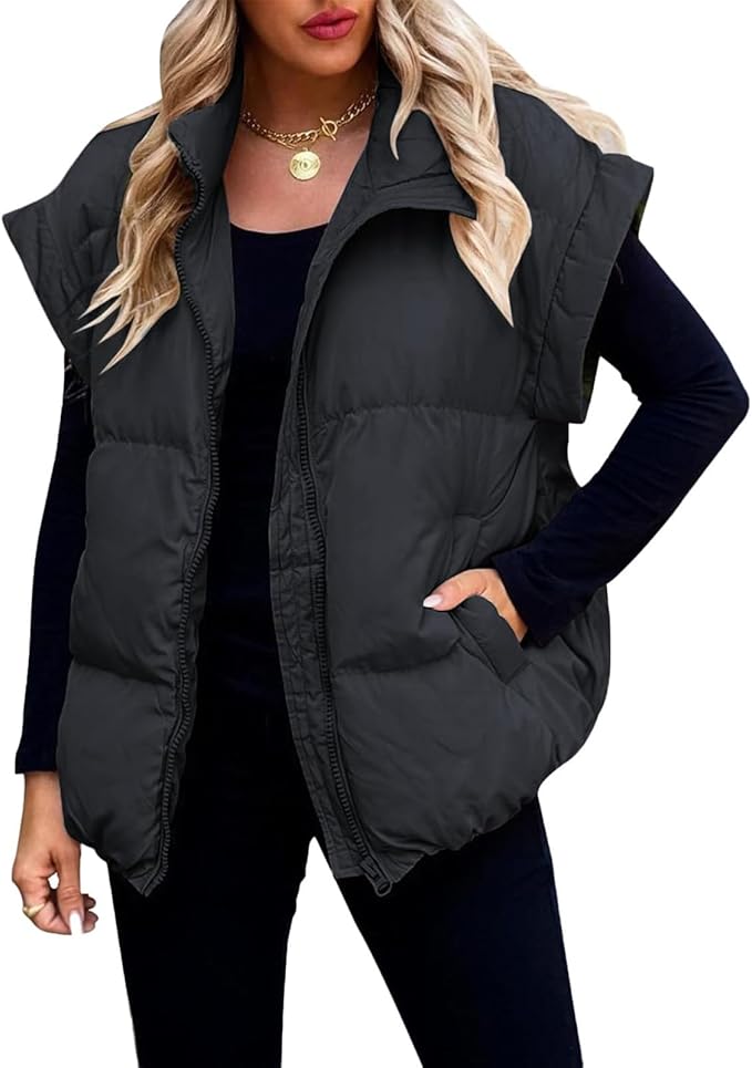 W&N™ | Warm Soft Puffer Plain Short Sleeve Jacket