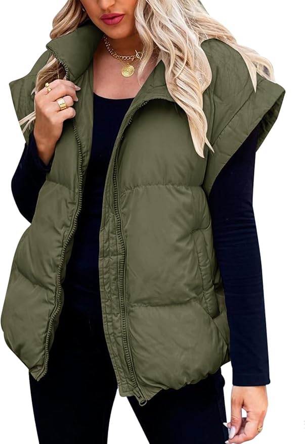 W&N™ | Warm Soft Puffer Plain Short Sleeve Jacket