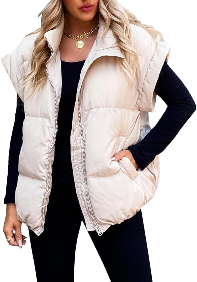 W&N™ | Warm Soft Puffer Plain Short Sleeve Jacket