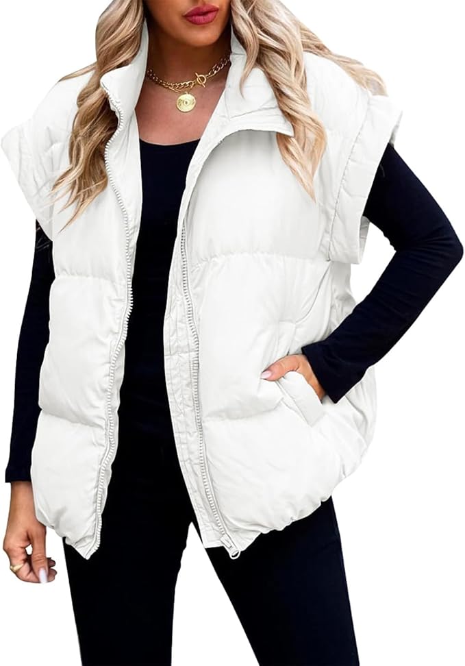 W&N™ | Warm Soft Puffer Plain Short Sleeve Jacket