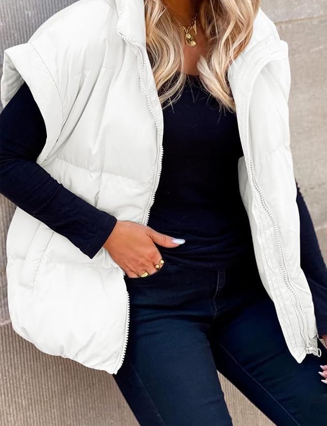 W&N™ | Warm Soft Puffer Plain Short Sleeve Jacket
