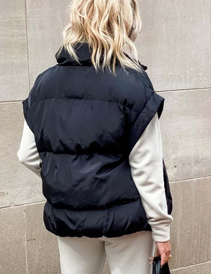 W&N™ | Warm Soft Puffer Plain Short Sleeve Jacket