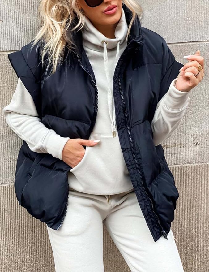 W&N™ | Warm Soft Puffer Plain Short Sleeve Jacket