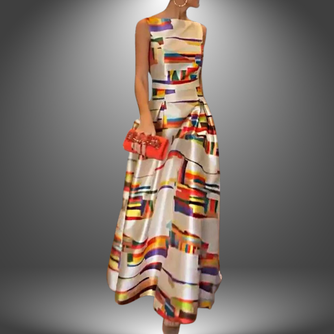 W&N™ | Bold Geometric Print Maxi Dress