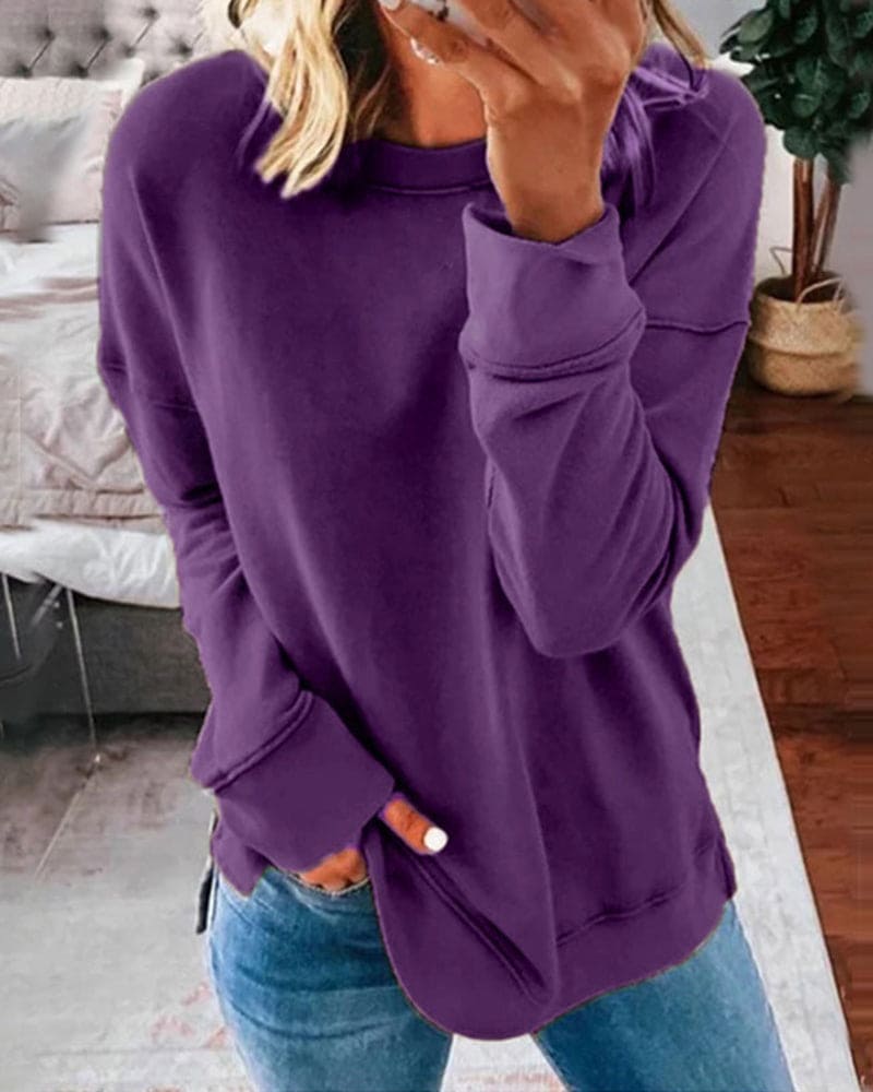 W&N™ | Effortless Style with Solid Color Sweater