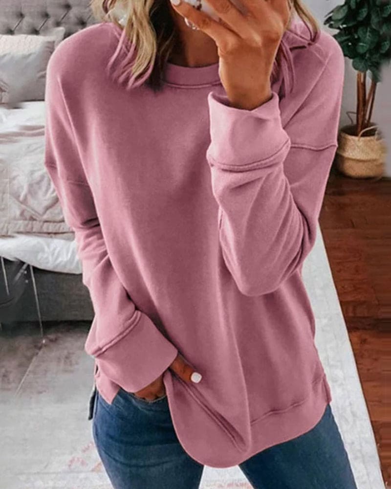 W&N™ | Effortless Style with Solid Color Sweater