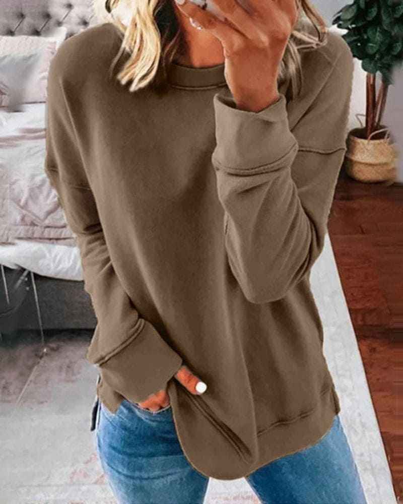 W&N™ | Effortless Style with Solid Color Sweater