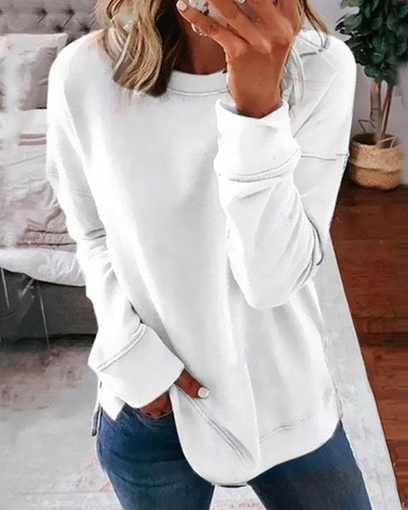 W&N™ | Effortless Style with Solid Color Sweater