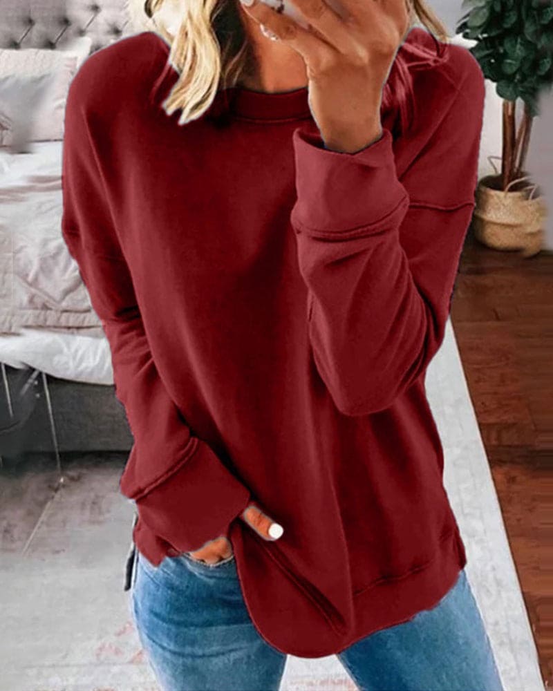 W&N™ | Effortless Style with Solid Color Sweater