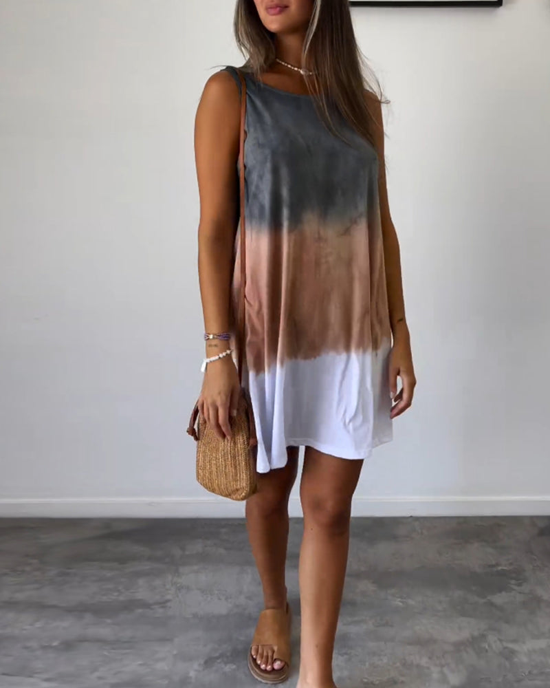 W&N™ | Gradient Tie Dye Print Mini Dress