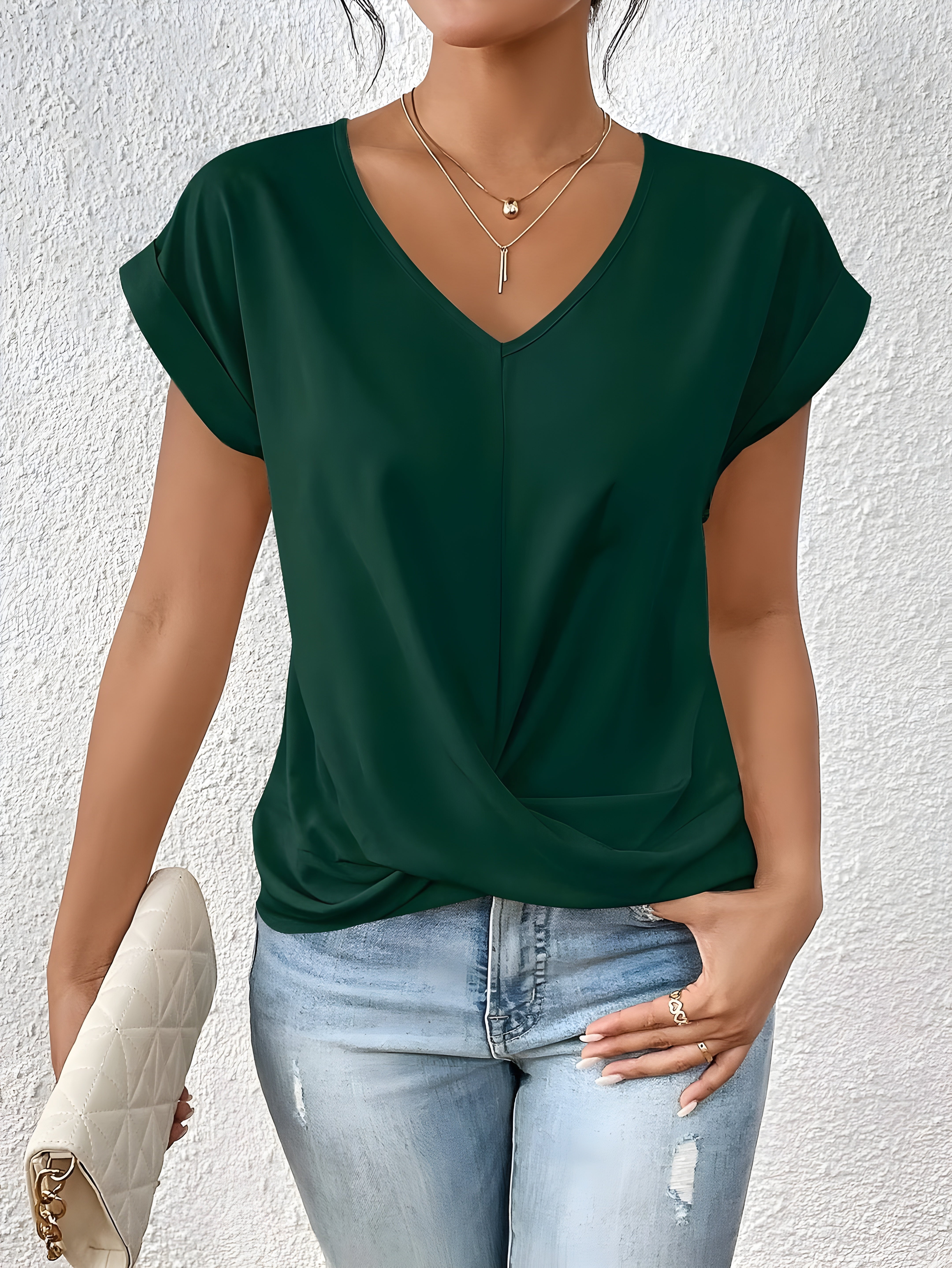 W&N™ | V-Hals Twist Front Top