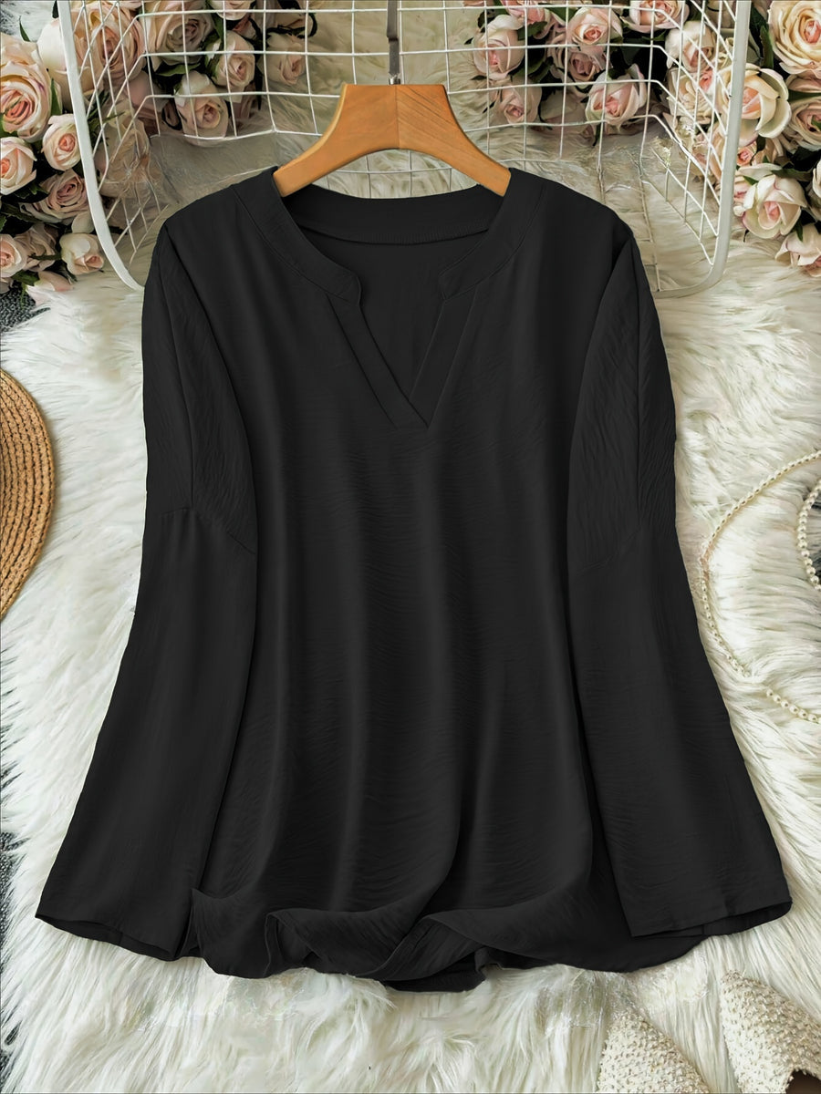 W&N™ | V NECK AND LONG SLEEVE BLOUSE