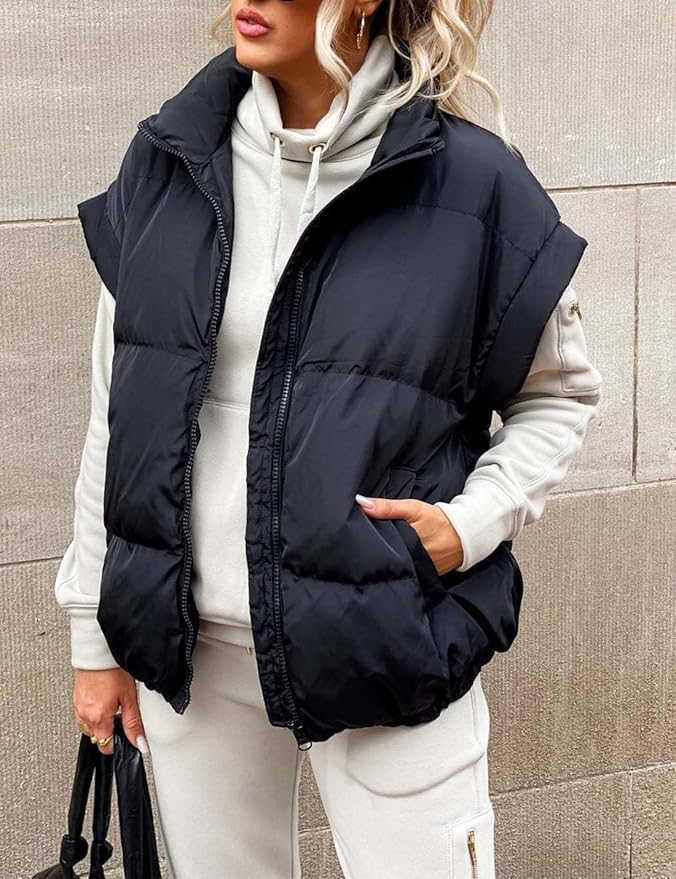 W&N™ | Warm Soft Puffer Plain Short Sleeve Jacket