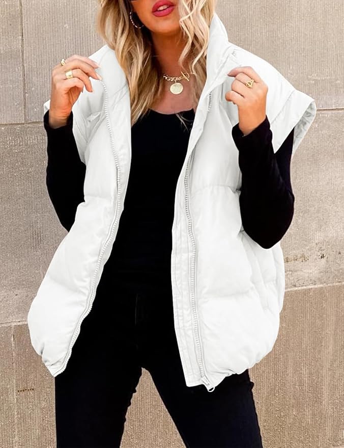 W&N™ | Warm Soft Puffer Plain Short Sleeve Jacket