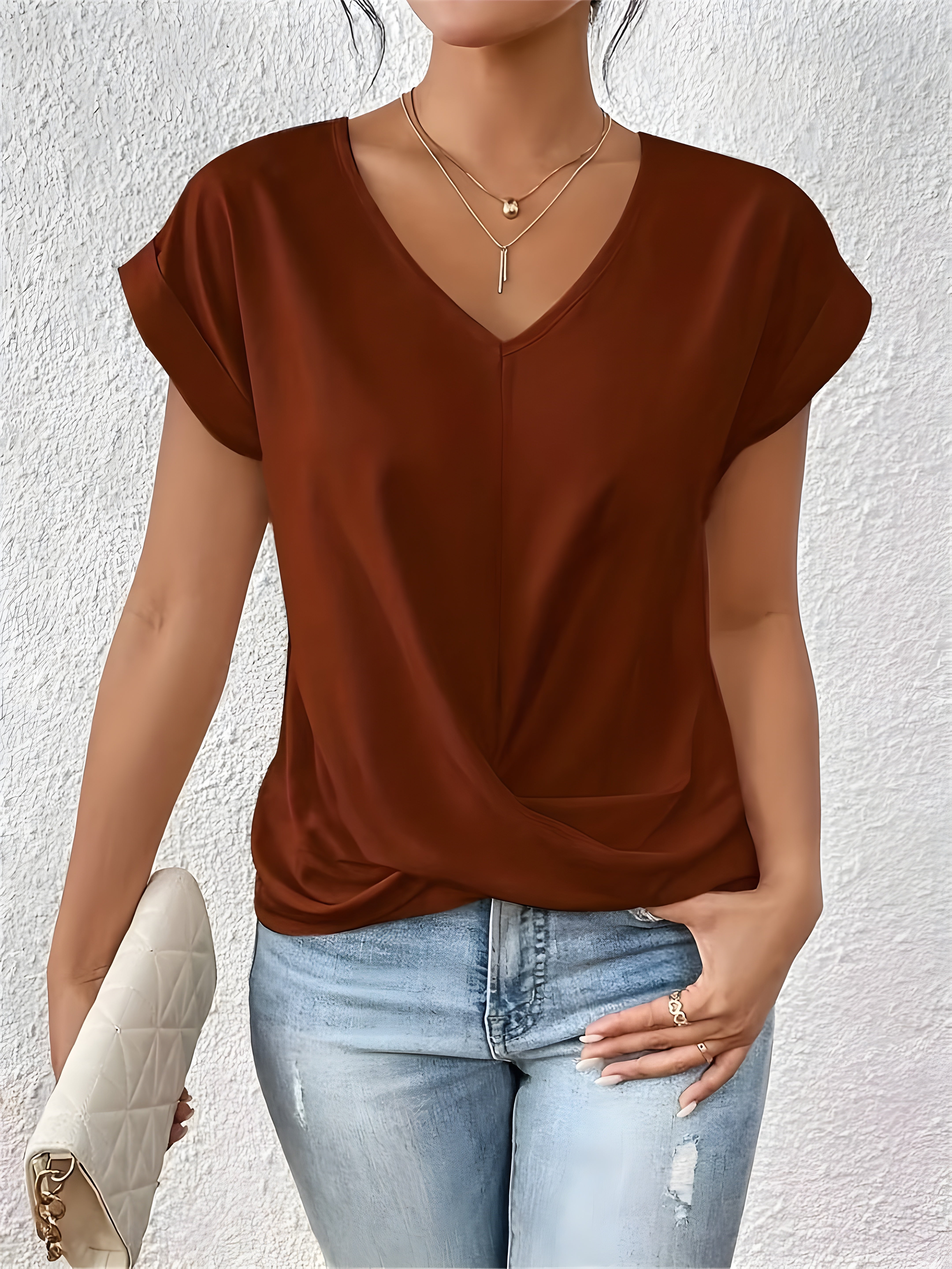 W&N™ | V-Hals Twist Front Top