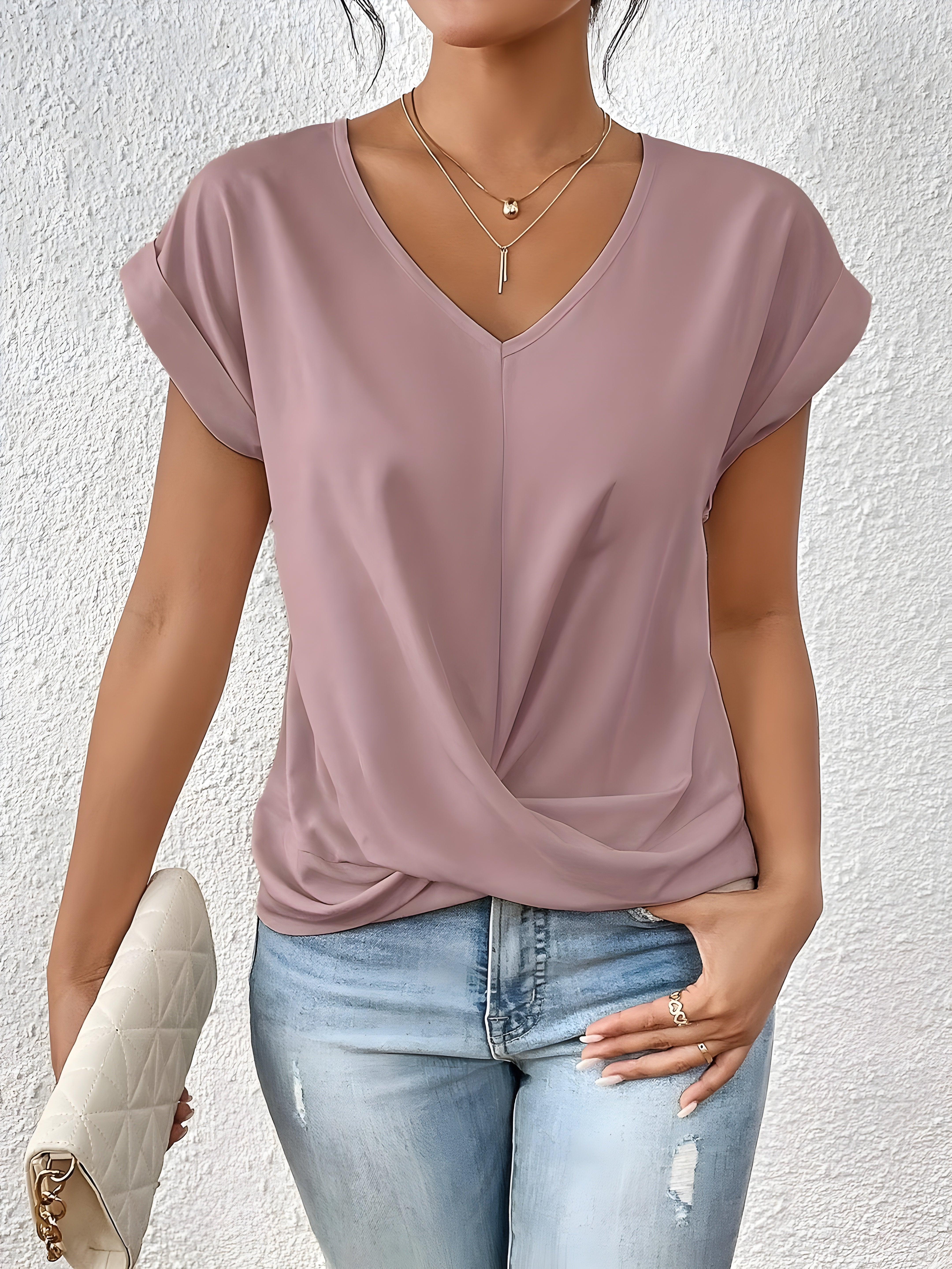W&N™ | V-Hals Twist Front Top