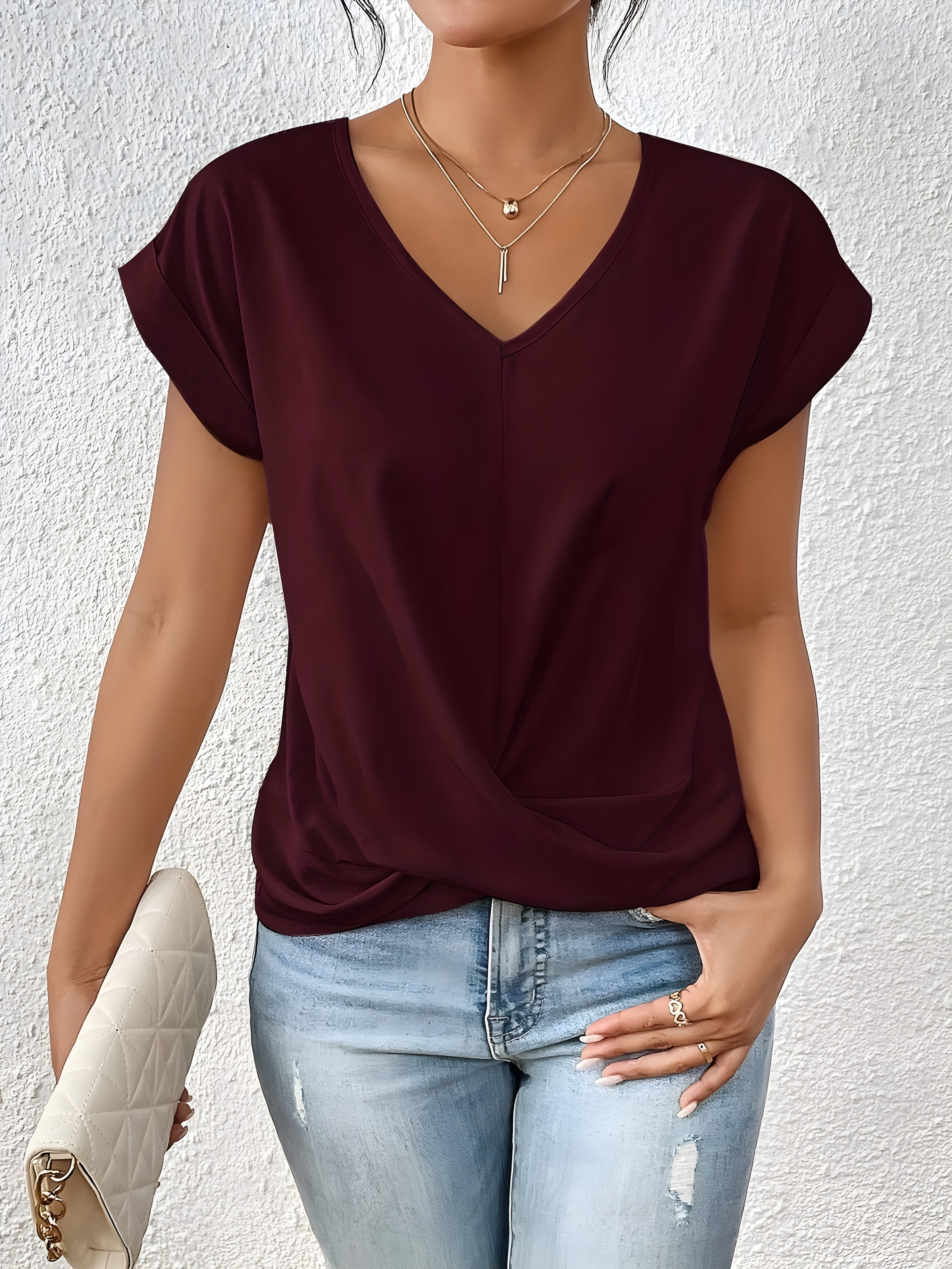 W&N™ | V-Hals Twist Front Top