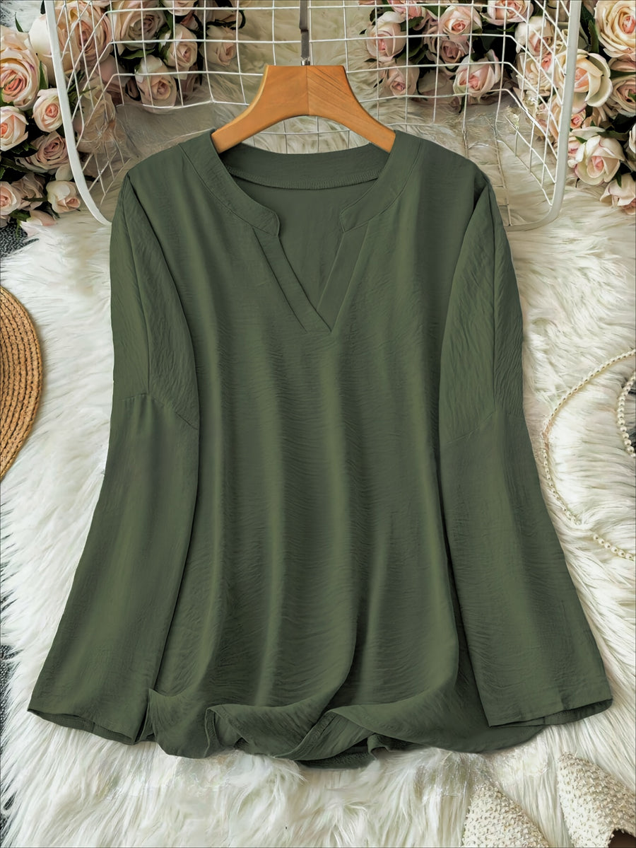 W&N™ | V NECK AND LONG SLEEVE BLOUSE