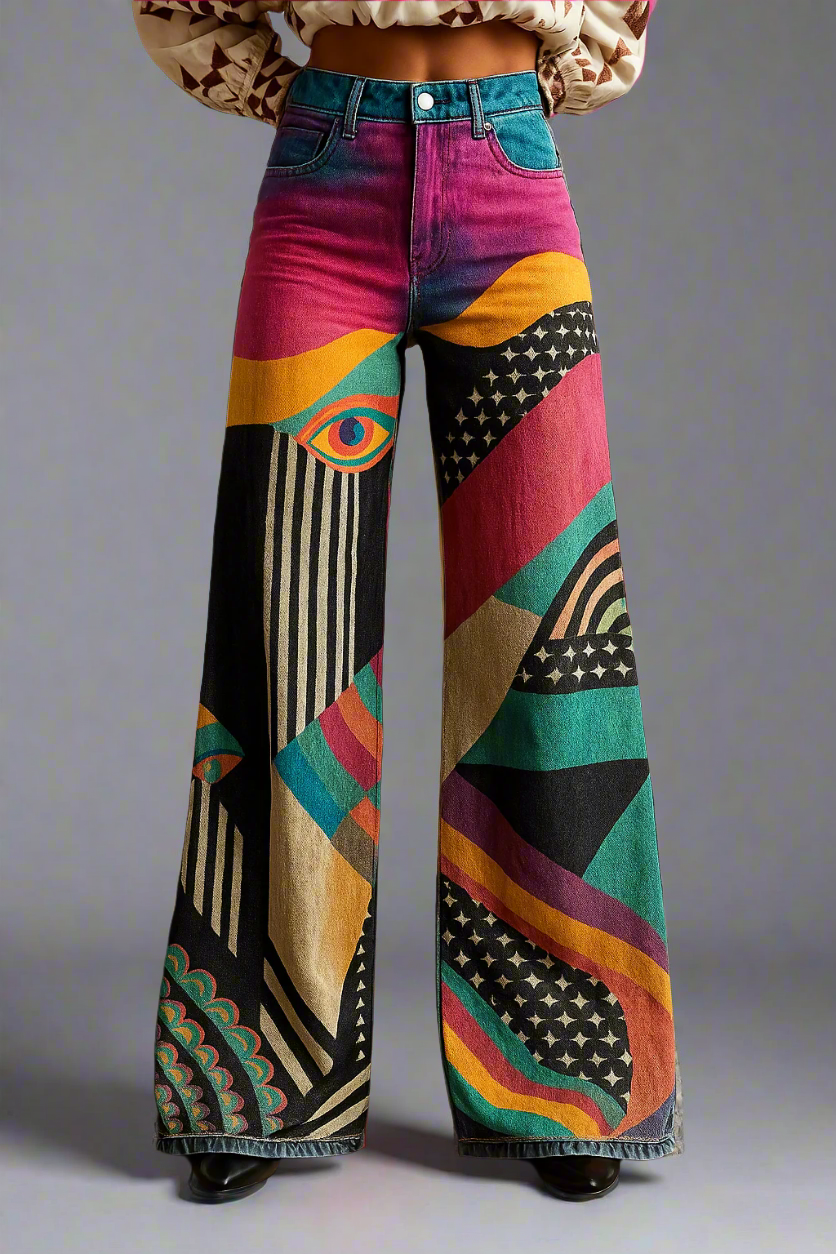 W&N™ | Stylish Wide-Leg Graphic Pants