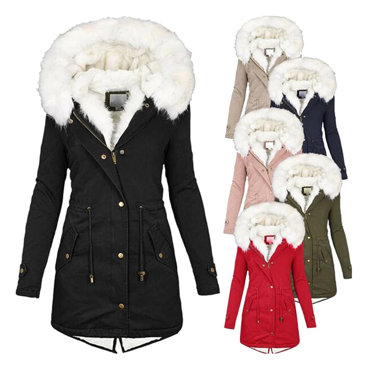 W&N™ | Fleece Lined Women's Jacket with Fur Collar