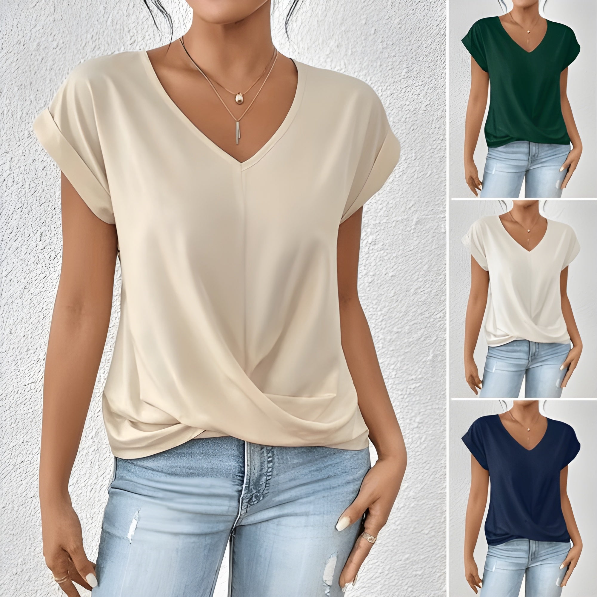 W&N™ | V-Hals Twist Front Top