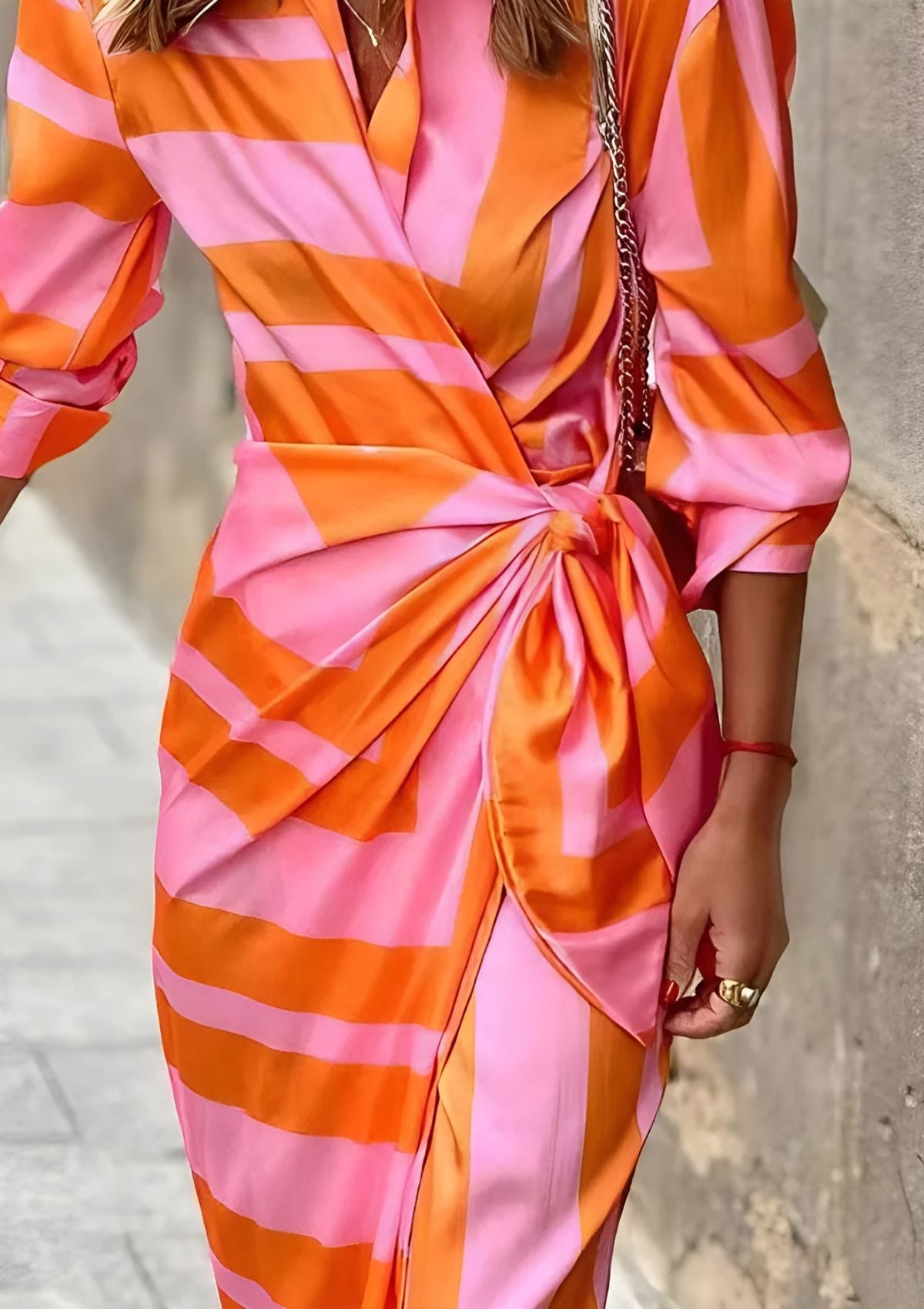 W&N™ | Printed Waist-Cinching Shirt Dress
