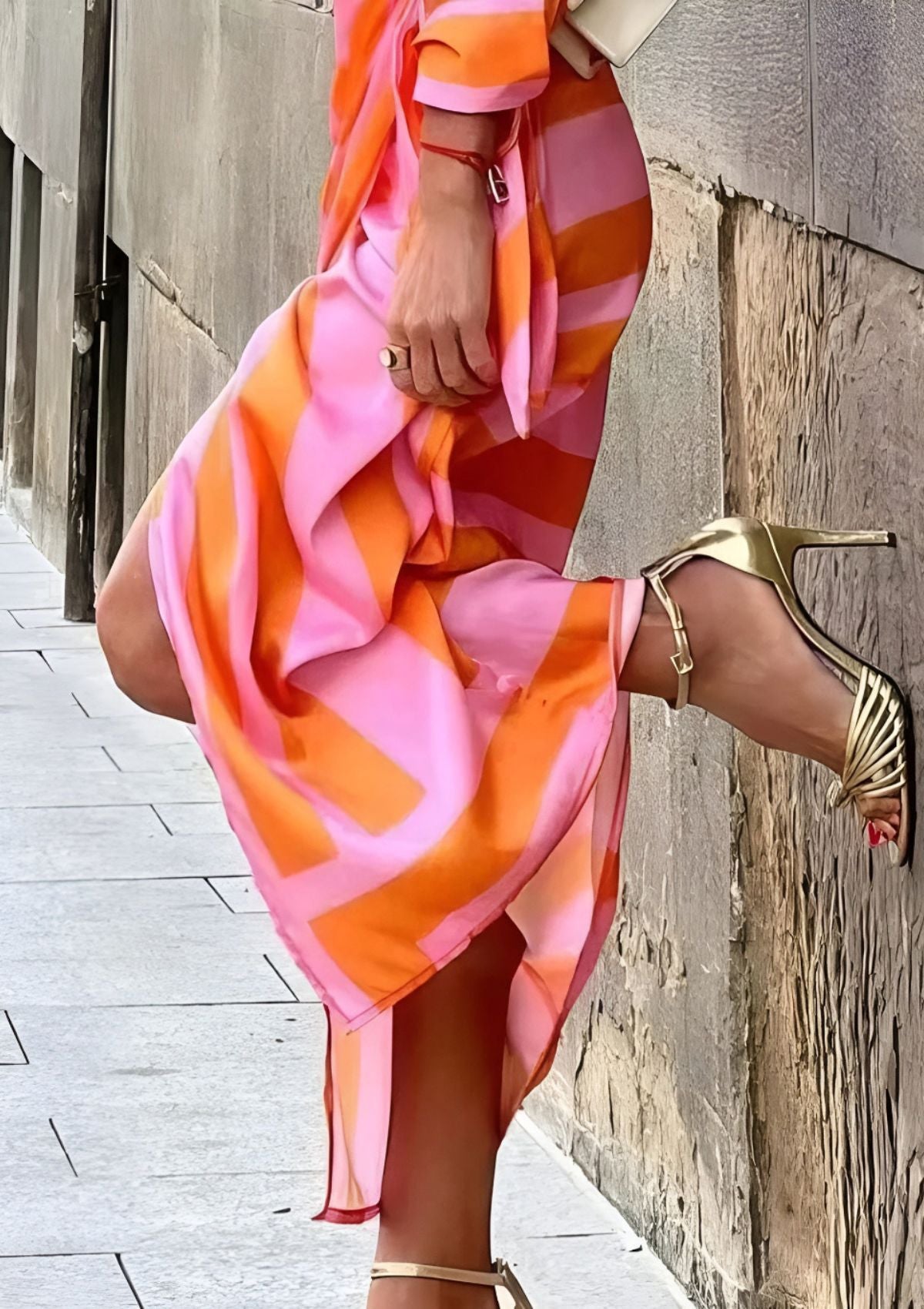 W&N™ | Printed Waist-Cinching Shirt Dress