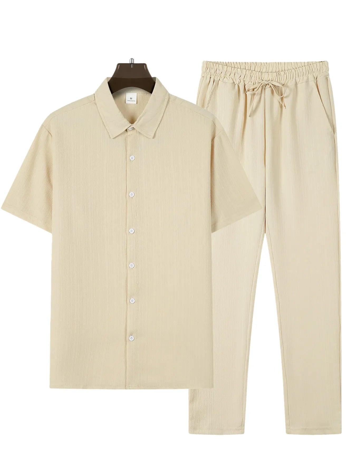 W&N™ | Men’s Casual Two-Piece Striped Set