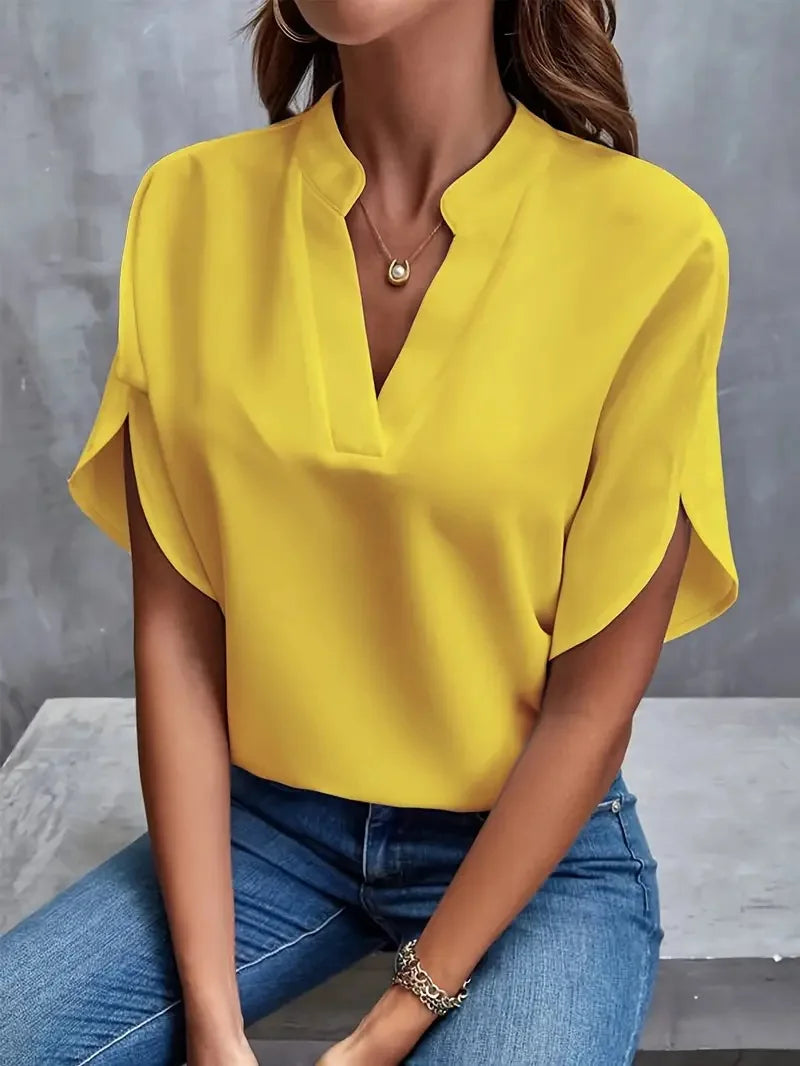 W&N™ | Stylish V-Neck Flowing Blouse