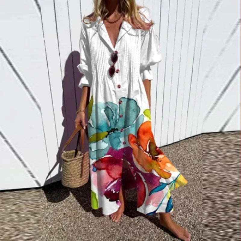 W&N™ | Bohemian Puff Sleeve Maxi Dress