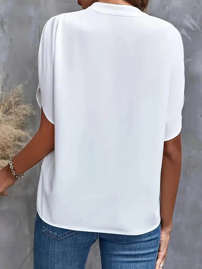 W&N™ | Stylish V-Neck Flowing Blouse