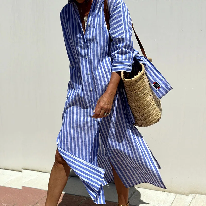 W&N™ | Comfortable Striped Midi Dress