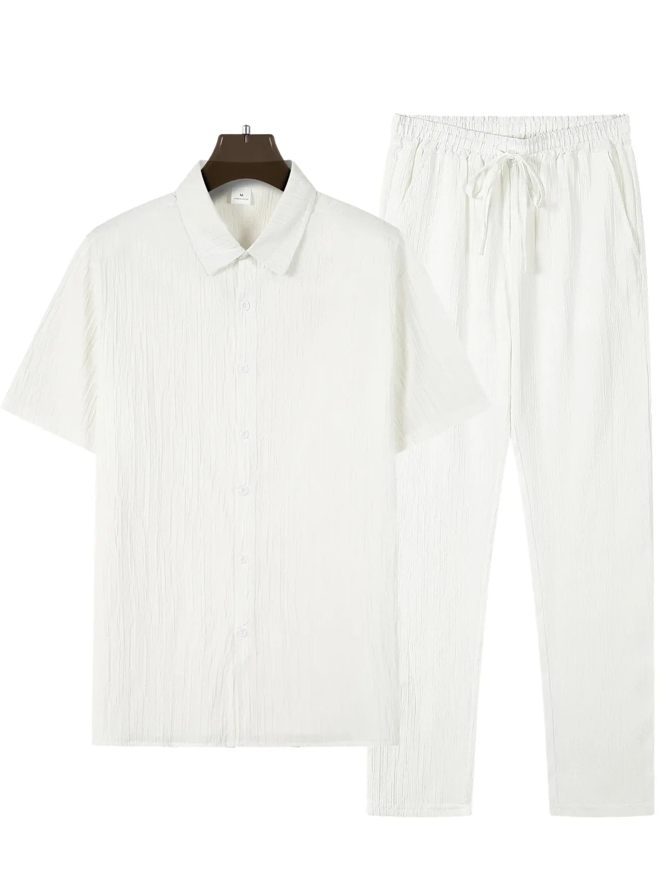 W&N™ | Men’s Casual Two-Piece Striped Set