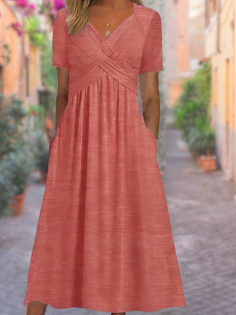 W&N™ | Comfortable V-Neck Dress