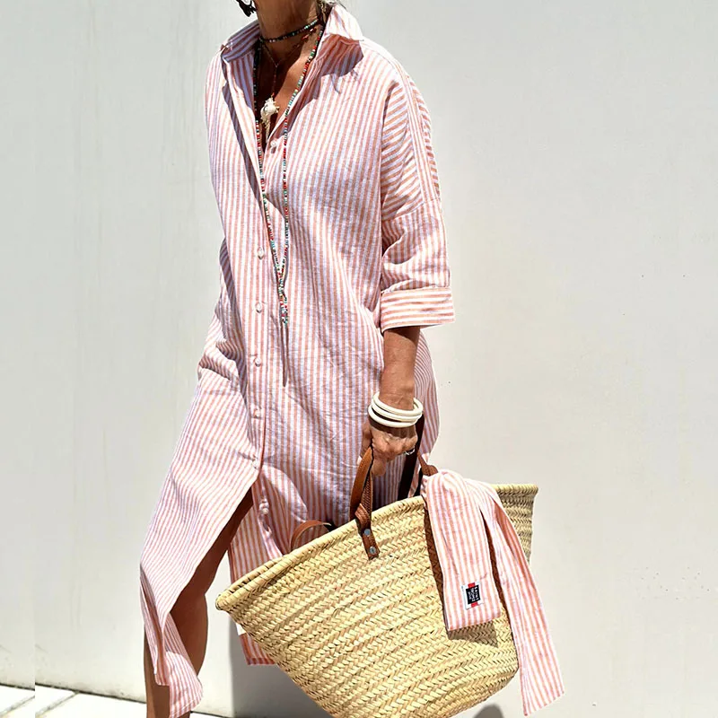 W&N™ | Comfortable Striped Midi Dress