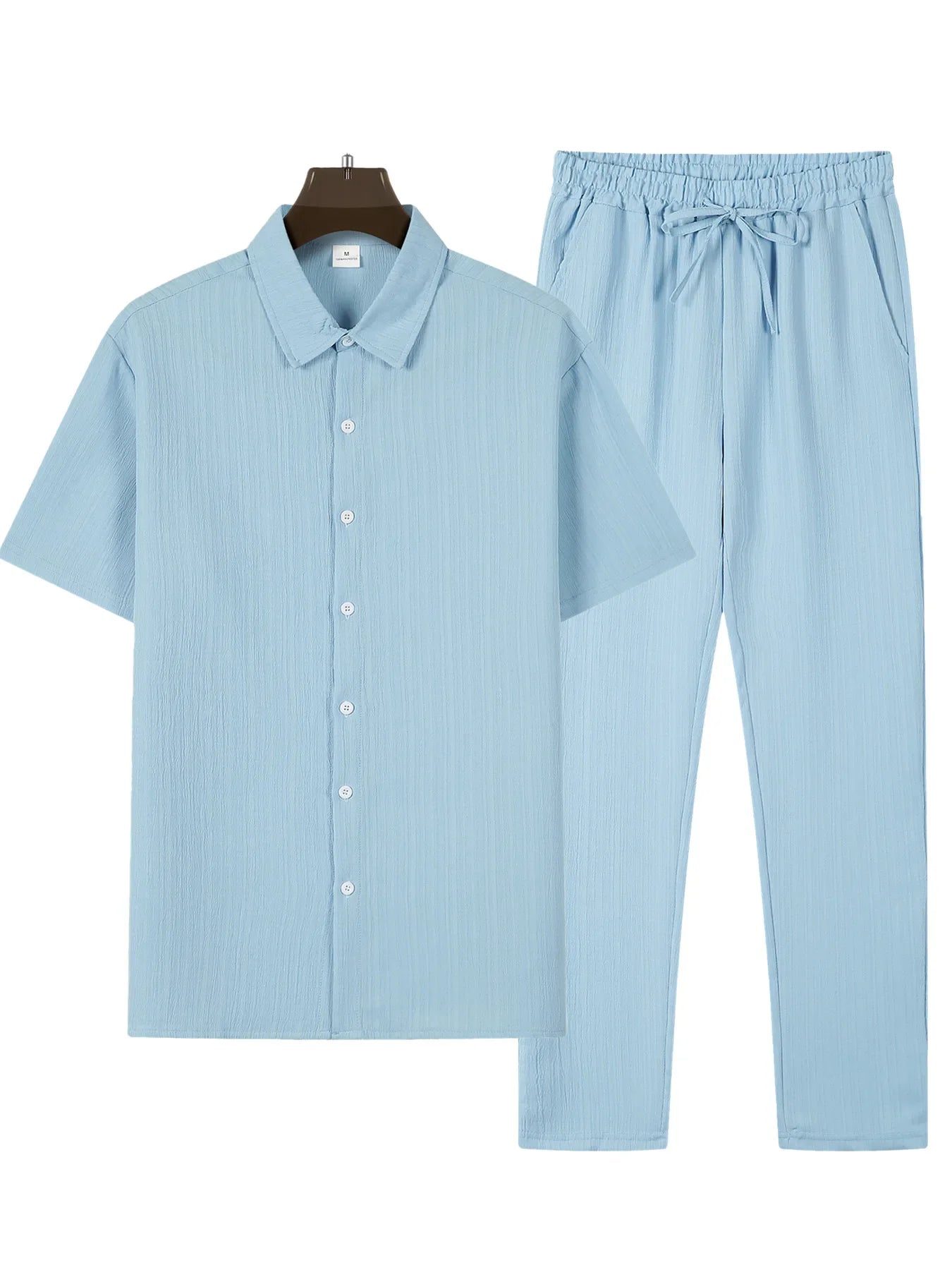 W&N™ | Men’s Casual Two-Piece Striped Set