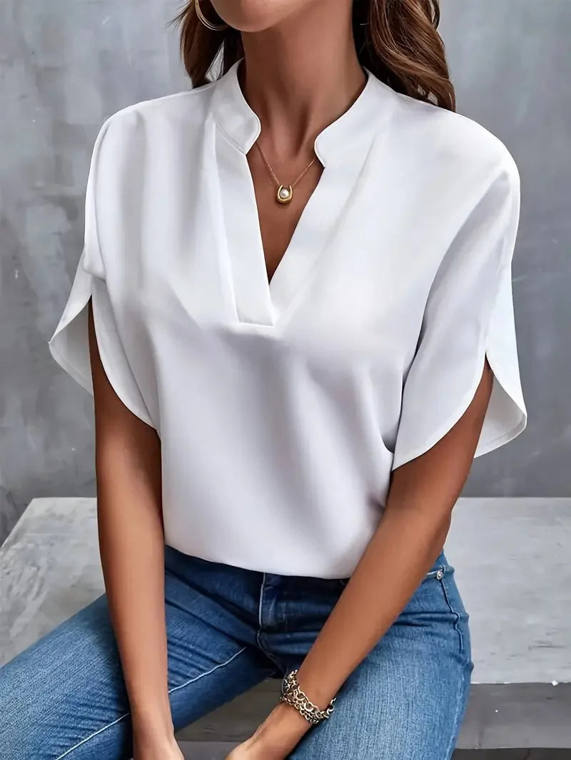 W&N™ | Stylish V-Neck Flowing Blouse