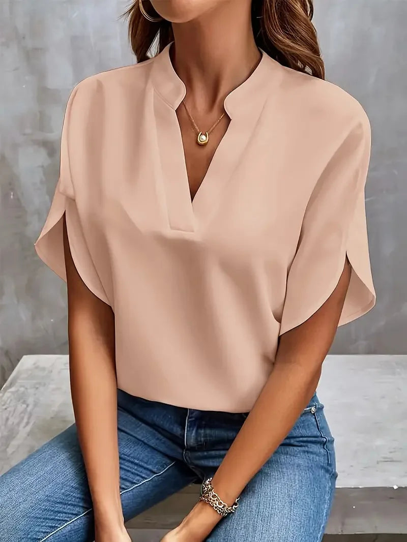 W&N™ | Stylish V-Neck Flowing Blouse