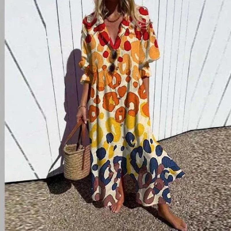 W&N™ | Bohemian Puff Sleeve Maxi Dress