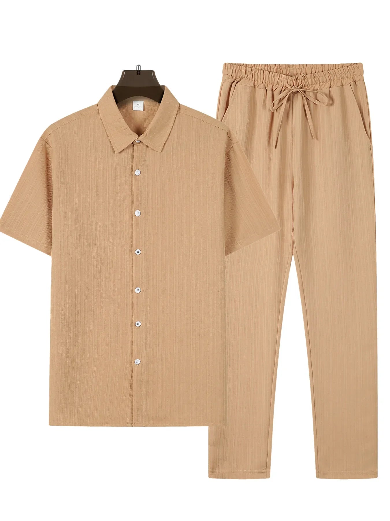 W&N™ | Men’s Casual Two-Piece Striped Set