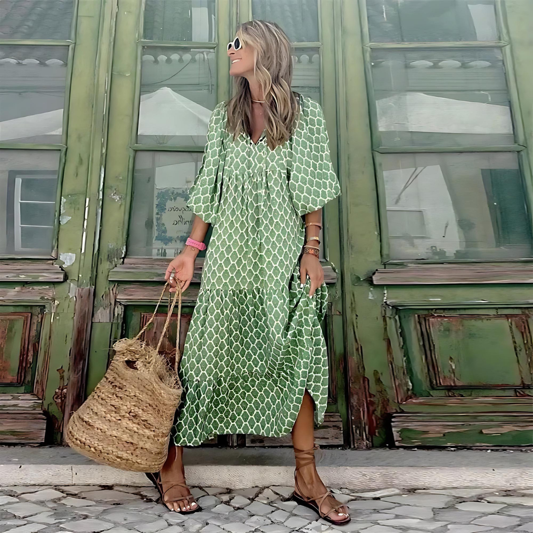 W&N™ | Women's Geometric Print High-Low Dress
