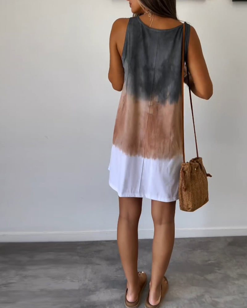 W&N™ | Gradient Tie Dye Print Mini Dress