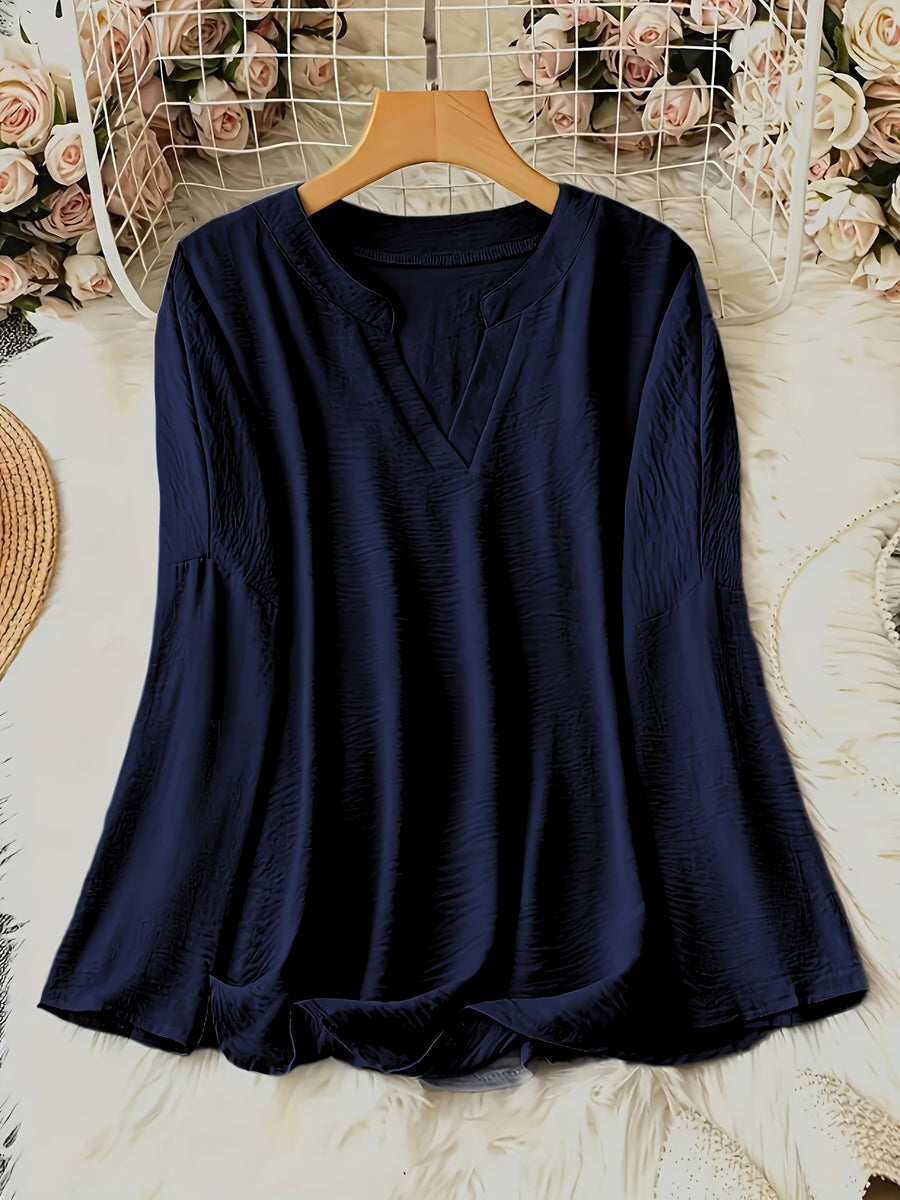 W&N™ | V NECK AND LONG SLEEVE BLOUSE