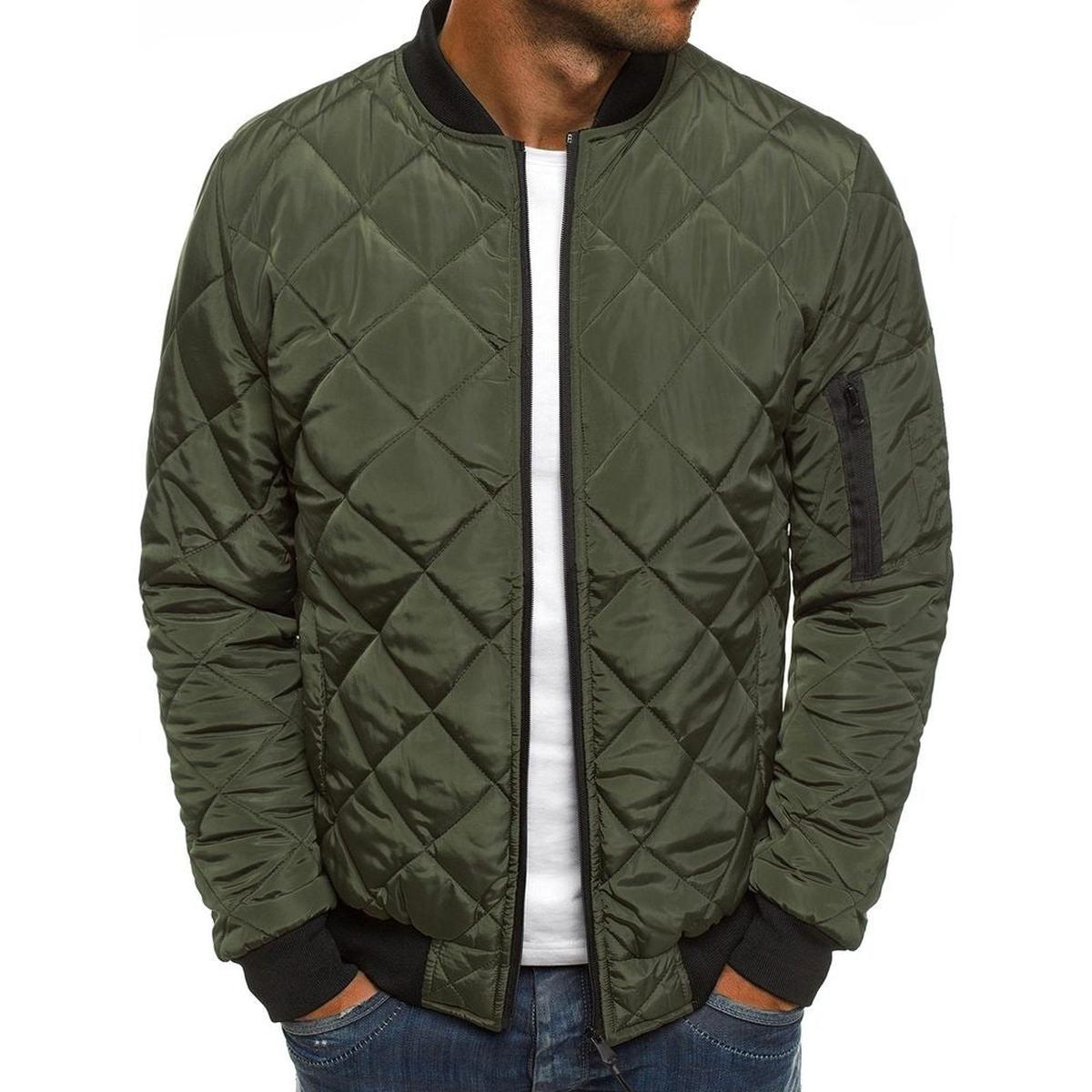 W&N™ | Quilted Regular Fit Jacket with Diamond Stitching