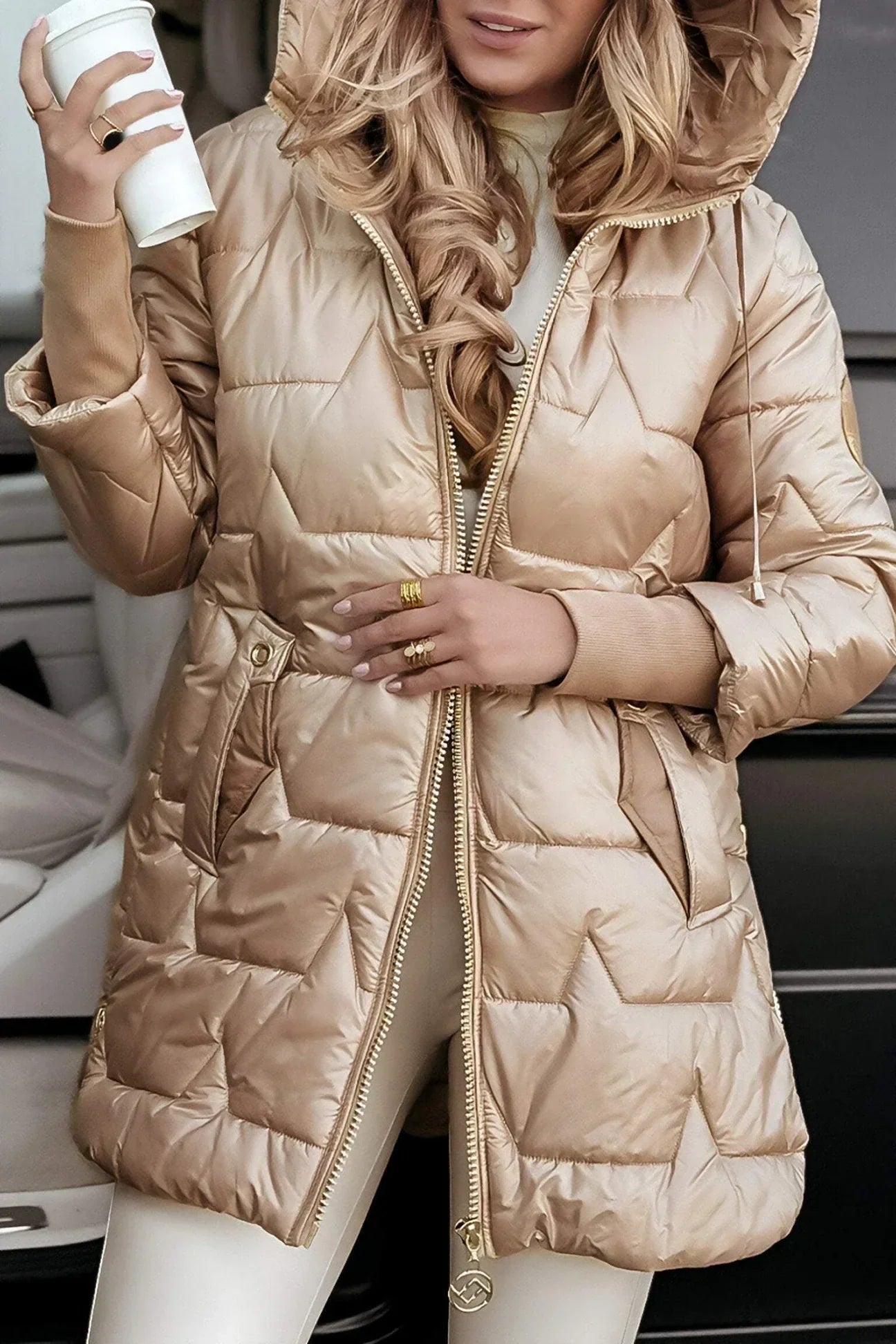 W&N™ | Elegant Winter Coat with Hood and Padding