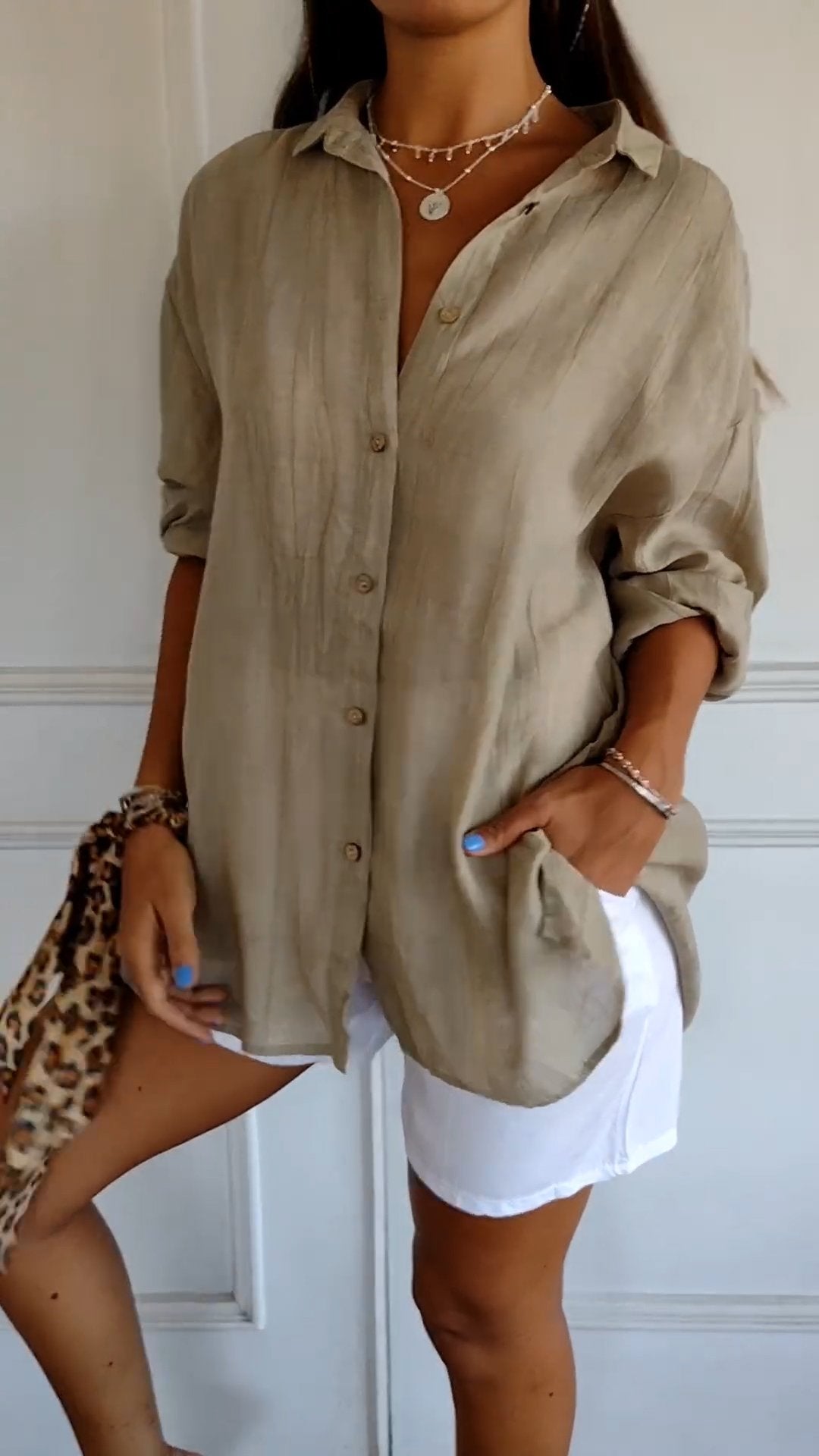 W&N™ | Elegant Solid Color Commuter Blouse